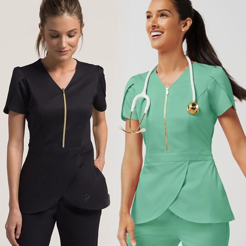 Wholesale Top Quality Nurse Uniform Medical Scrub Fashionable Uniformes OEM Logo Scrubs